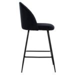 ΣΚΑΜΠΟ ODED ΜΕΣΑΙΟΥ ΥΨΟΥΣ HM8732.14 ΜΕ ΜΕΤΑΛΛΙΚΑ ΠΟΔΙΑ & ΒΕΛΟΥΔΟ ΜΑΥΡΟ 45x53x98 εκ. - Image 4