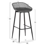 ΣΚΑΜΠΟ ΠΟΛΥΠΡΟΠΥΛΕΝΙΟΥ AVAYA ΓΚΡΙ ΜΕ ΜΕΤΑΛΛΙΚΑ ΠΟΔΙΑ ΜΑΥΡΑ HM8686.20 46x48x99Υ εκ. - Image 2