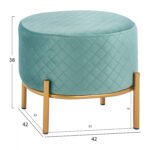 ΣΚΑΜΠΟ SINTA HM8638.07 ΑΠΟ ΦΥΣΤΙΚΙ ΒΕΛΟΥΔΟ ΜΕ ΧΡΥΣΗ ΒΑΣΗ 42x42x38Υ εκ. - Image 2