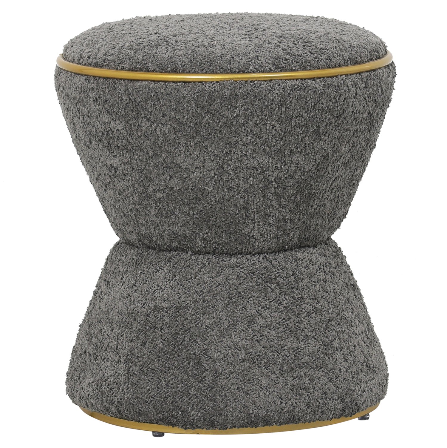 skampo-stroggylo-fb9960411-mpoykle-yfasm ΣΚΑΜΠΟ ΣΤΡΟΓΓΥΛΟ LINNER HM9604.11 ΜΠΟΥΚΛΕ ΥΦΑΣΜΑ ΓΚΡΙ-ΧΡΥΣΗ ΛΕΠΤΟΜΕΡΕΙΑ Φ38,5x43Υ - Image 1