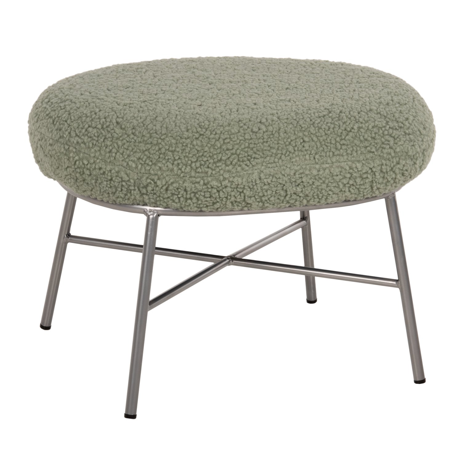 skampo-ypopodio-fb9864027-mpoykle-fystik ΣΚΑΜΠΟ ΥΠΟΠΟΔΙΟ TRUDI HM8640.27 ΜΠΟΥΚΛΕ ΦΥΣΤΙΚΙ ΜΕ ΑΣΗΜΙ ΒΑΣΗ 56x47x40Υ εκ. - Image 1