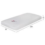 ΣΤΡΩΜΑ ΑΦΡΟΥ ΧΩΡΙΣ ΕΛΑΤΗΡΙΑ JORDY 90X200x15Y-- HM374.10  (ROLL PACKING) ΛΕΥΚΟ - Image 2