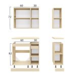 ΣΥΝΘΕΣΗ ΚΟΥΖΙΝΑΣ ΑΠΟ ΜΕΛΑΜΙΝΗ SONAMA ΠΑΓΚΟΣ ΒΑΚΕΛΙΤΗ 120x47x84,8Υεκ.HM2465.11 - Image 2