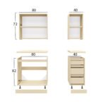 ΣΥΝΘΕΣΗ ΚΟΥΖΙΝΑΣ ΜΕΛΑΜΙΝΗ SONAMA ΚΑΙ ΠΑΓΚΟ ΜΠΕΖ ΜΑΡΜΑΡΟ 120x47x84,8Υεκ.HM2466.11 - Image 2