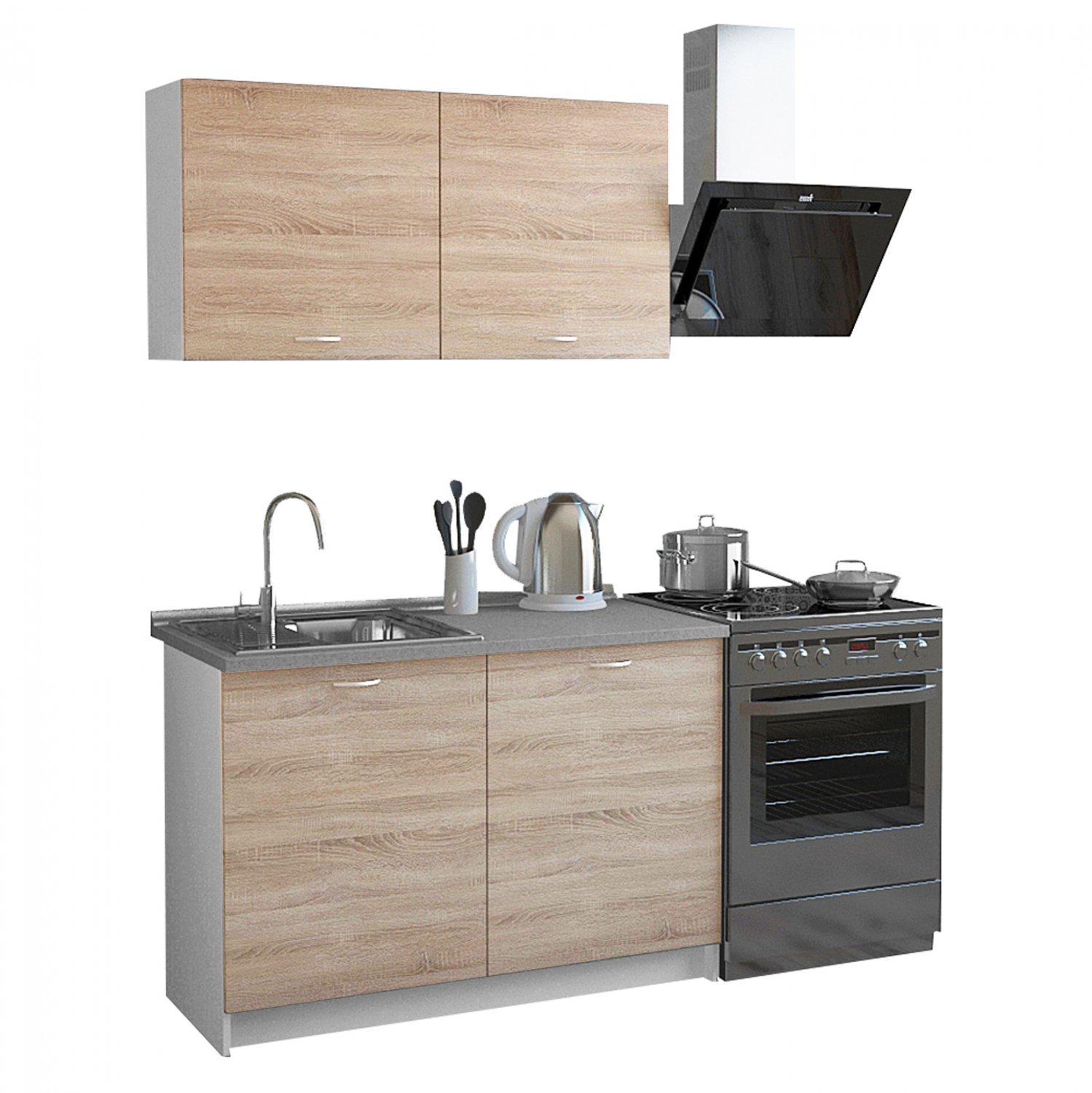 synthesi-koyzinas-melamini-sonama-leyko- ΣΥΝΘΕΣΗ ΚΟΥΖΙΝΑΣ BLAINE ΜΕΛΑΜΙΝΗ SONAMA-ΛΕΥΚΟ HM2439 120x46-29,2εκ. - Image 1