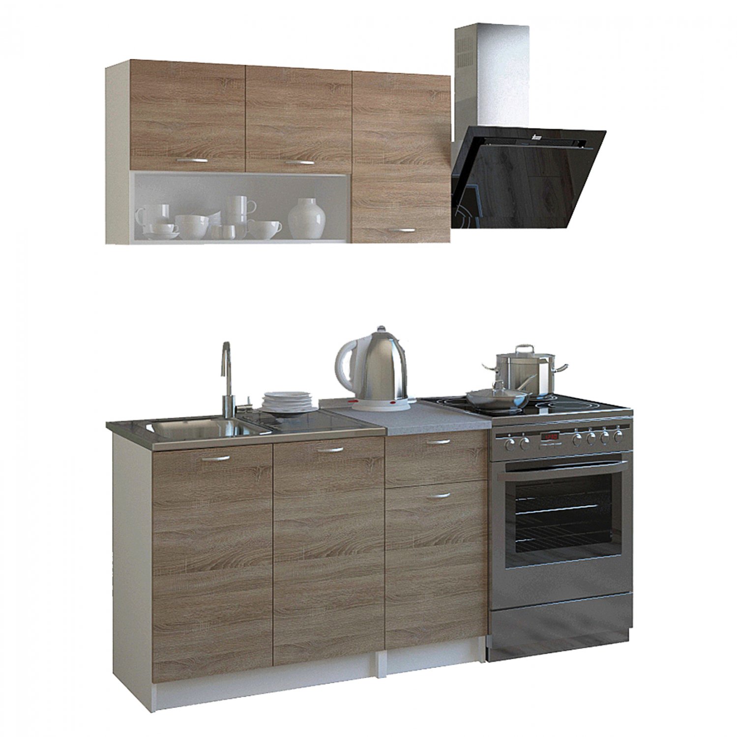 synthesi-koyzinas-melamini-sonama-leyko- ΣΥΝΘΕΣΗ ΚΟΥΖΙΝΑΣ JADIEL ΜΕΛΑΜΙΝΗ ΜΕ ΠΑΓΚΟ SONAMA-ΛΕΥΚΟ HM2440 120x46-29,2 εκ. - Image 1