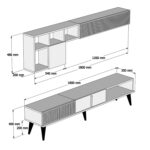 ΣΥΝΘΕΣΗ ΣΑΛΟΝΙΟΥ 3ΤΜΧ ΚΑΡΥΔΙ- ΜΑΥΡΟ ΜΑΡΜΑΡΟ HM11845.02 - Image 3