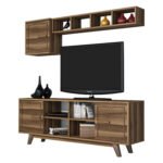 ΣΥΝΘΕΣΗ ΤΗΛΕΟΡΑΣΗΣ ΜΕΛΑΜΙΝΗΣ ΣΕ ΚΑΡΥΔΙ ΧΡΩΜΑ HM9516.01  160x35x56.2Y εκ.