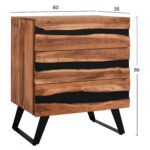 ΣΥΡΤΑΡΙΕΡΑ ALICIA ΑΠΟ ΜΑΣΙΦ ΞΥΛΟ ΑΚΑΚΙΑΣ HM8361.11 80x38x86Y εκ. - Image 2