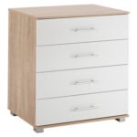 ΣΥΡΤΑΡΙΕΡΑ ΜΕΛΑΜΙΝΗΣ BRIANA HM2204.06 ME 4 ΣΥΡΤΑΡΙΑ SONAMA-ΛΕΥΚΟ 75x40x83Y εκ.