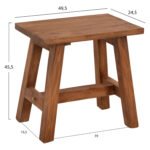 ΤΡΑΠΕΖΑΚΙ ΒΟΗΘΗΤΙΚΟ RANCH HM7902 ΑΠΟ ΞΥΛΟ ΜΑΟΝΙ ΣΕ ΦΥΣΙΚΟ ΧΡΩΜΑ 49,5x24,5x45,5Y εκ. - Image 2