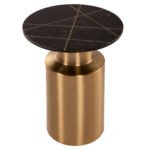 ΤΡΑΠΕΖΑΚΙ ΒΟΗΘΗΤΙΚΟ CLAYDEE HM9675 ΜΕΤΑΛΛΟ ΧΡΥΣΟ-ΜΑΥΡΟ ΜΑΡΜΑΡΟ ΤΟΠ Φ41x54,5Υεκ. - Image 3