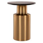 ΤΡΑΠΕΖΑΚΙ ΒΟΗΘΗΤΙΚΟ CLAYDEE HM9675 ΜΕΤΑΛΛΟ ΧΡΥΣΟ-ΜΑΥΡΟ ΜΑΡΜΑΡΟ ΤΟΠ Φ41x54,5Υεκ. - Image 4