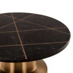 ΤΡΑΠΕΖΑΚΙ ΒΟΗΘΗΤΙΚΟ CLAYDEE HM9675 ΜΕΤΑΛΛΟ ΧΡΥΣΟ-ΜΑΥΡΟ ΜΑΡΜΑΡΟ ΤΟΠ Φ41x54,5Υεκ. - Image 5