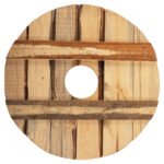 ΤΡΑΠΕΖΑΚΙ ΟΜΠΡΕΛΑΣ Φ40 ΞΥΛΟ ΠΕΥΚΟΥ ΜΕ ΥΠΟΣΤΗΡΙΓΜΑΤΑ HM6108 - Image 4