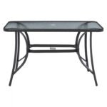 ΤΡΑΠΕΖΙ BRAVO ΜΕΤΑΛΛΙΚΟ ΓΚΡΙ ΓΥΑΛ.ΕΠΙΦΑΝΕΙΑ ΜΕ ΤΡΥΠΑ ΟΜΠΡΕΛΑΣ 120Χ70Χ72Υεκ.HM5021.11 - Image 4