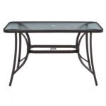 ΤΡΑΠΕΖΙ BRAVO ΜΕΤΑΛΛΙΚΟ ΚΑΦΕ ΓΥΑΛ.ΕΠΙΦΑΝΕΙΑ ΜΕ ΤΡΥΠΑ ΟΜΠΡΕΛΑΣ 120Χ70Χ72Υεκ.HM5021.12 - Image 4