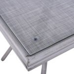 ΤΡΑΠΕΖΙ ΑΛΟΥΜΙΝΙΟΥ HARLOW 70X70X76 BAMBOO LOOK HM5568.01 ΛΕΥΚΗ ΠΑΤΙΝΑ ΜΕ ΓΥΑΛΙ - Image 4