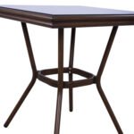 ΤΡΑΠΕΖΙ ΑΛΟΥΜΙΝΙΟΥ HARLOW 70X70X76  BAMBOO LOOK HM5568.03 ΚΑΦΕ ΜΕ ΓΥΑΛΙ - Image 6