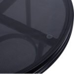 ΤΡΑΠΕΖΙ ΑΛΟΥΜΙΝΙΟΥ MOSES Φ70 BAMBOO LOOK HM5532.02 ΜΑΥΡΟ ΜΕ ΓΥΑΛΙ Φ70X76 εκ - Image 6