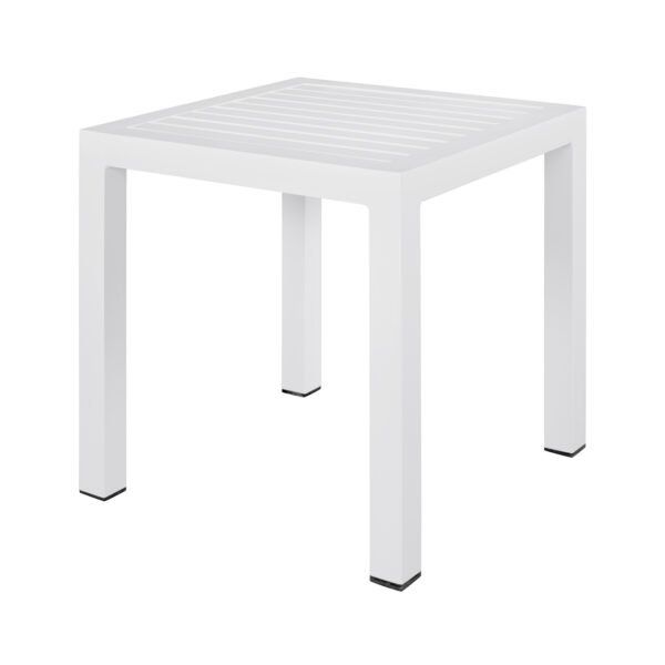 ΤΡΑΠΕΖΙ ΑΛΟΥΜΙΝΙΟΥ QIANA HM5402.01 ΛΕΥΚΟ 45x45x45,5Υ εκ.