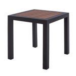 ΤΡΑΠΕΖΙ ΑΛΟΥΜΙΝΙΟΥ SABRA HM5403.02 ΓΚΡΙ ΜΕ POLYWOOD 45Χ45X45,5Yεκ.