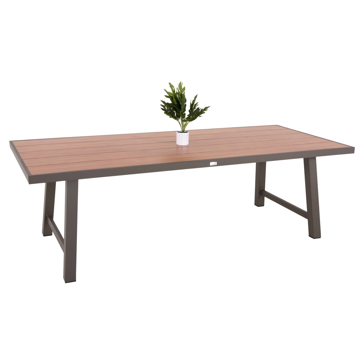 trapezi-aloyminioy-fb9606004-sampani-me- ΤΡΑΠΕΖΙ ΑΛΟΥΜΙΝΙΟΥ GOBAR HM6060.04 ΣΑΜΠΑΝΙ ΜΕ ΕΠΙΦΑΝΕΙΑ ΑΠΟΜΙΜΗΣΗΣ ΞΥΛΟΥ 240Χ105Χ75Υεκ. - Image 1