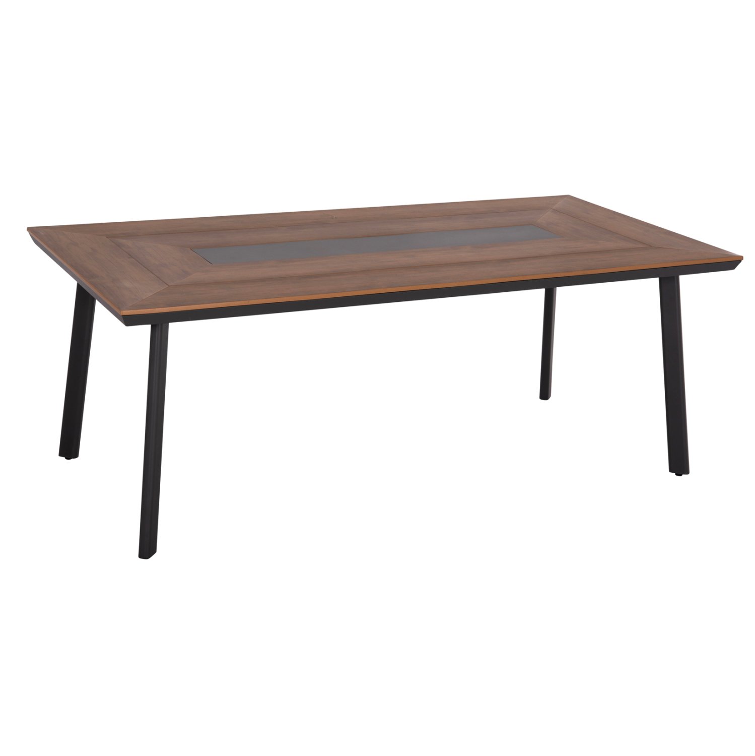 trapezi-aloyminioy-me-polywood-200x94-gk ΤΡΑΠΕΖΙ ΑΛΟΥΜΙΝΙΟΥ TABER ΜΕ POLYWOOD 200X100 ΓΚΡΙ HM5131.12 - Image 1