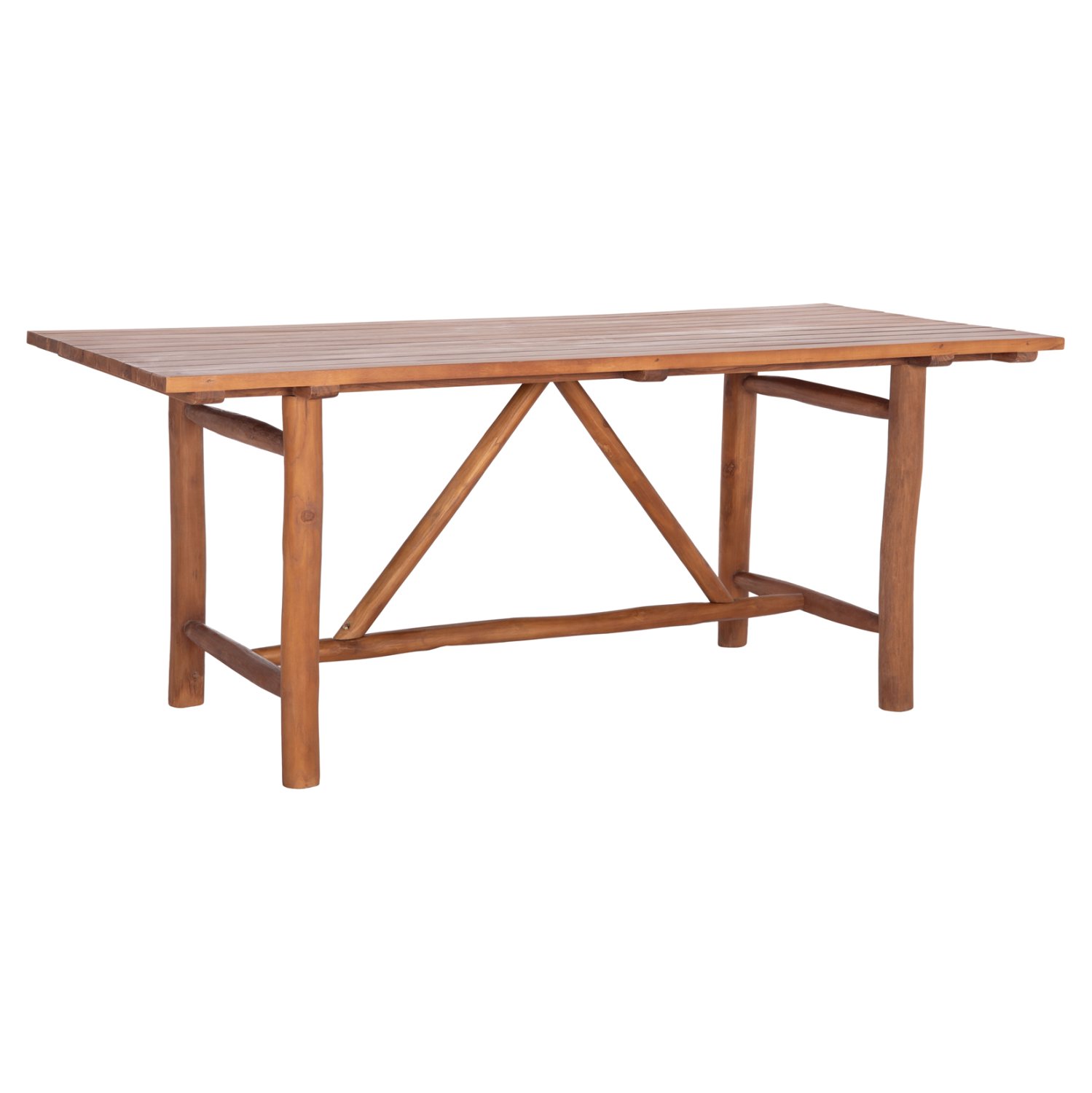 trapezi-apo-xylo-masif-teak-220x100x90ye ΤΡΑΠΕΖΙ GROOVE HM9390.01 ΑΠΟ ΞΥΛΟ ΜΑΣΙΦ ΤΕΑΚ 220X100X90Υεκ. - Image 1