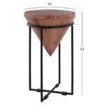 ΤΡΑΠΕΖΙ ΒΟΗΘΗΤΙΚΟ ZELIE HM8217.11 ΑΠΟ ΜΑΣΙΦ ΚΟΡΜΟ ΑΚΑΚΙΑΣ Φ31X53Υ εκ. - Image 2