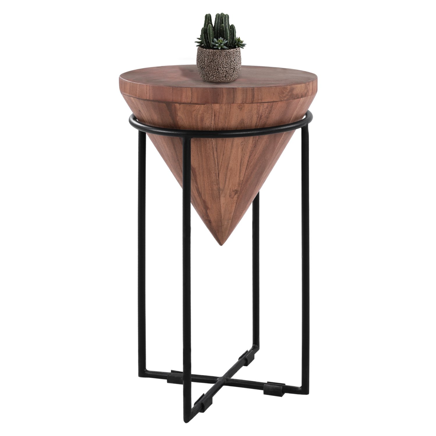 trapezi-boithitiko-fb9821711-masif-kormo ΤΡΑΠΕΖΙ ΒΟΗΘΗΤΙΚΟ ZELIE HM8217.11 ΑΠΟ ΜΑΣΙΦ ΚΟΡΜΟ ΑΚΑΚΙΑΣ Φ31X53Υ εκ. - Image 1