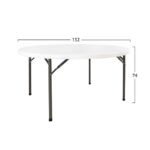 ΤΡΑΠΕΖΙ CATERING-ΣΥΝΕΔΡΙΟΥ HM5043 Φ152Χ74εκ ΠΤΥΣΣΟΜΕΝΟ ΣΤΡΟΓΓΥΛΟ - Image 2