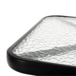 ΤΡΑΠΕΖΙ ΕΞΩΤ.ΧΩΡΟΥ FIGO HM5035.03 ΜΕΤΑΛΛΟ ΜΑΥΡΟ- ΓΥΑΛΙΝΗ ΕΠΙΦΑΝΕΙΑ 60Χ60Χ70Υεκ - Image 5