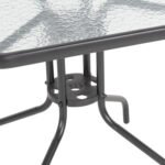 ΤΡΑΠΕΖΙ ΕΞΩΤ.ΧΩΡΟΥ FIGO HM5036.01 ΜΕΤΑΛΛΟ ΓΚΡΙ- ΓΥΑΛΙΝΗ ΕΠΙΦΑΝΕΙΑ 70Χ70Χ72Υεκ - Image 6