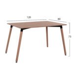 ΤΡΑΠΕΖΙ MINIMAL HM008.04 ΦΥΣΙΚΟ ΞΥΛΙΝΑ ΠΟΔΙΑ ΟΞΙΑ 120Χ80X73Υ εκ. - Image 2