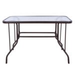 ΤΡΑΠΕΖΙ ADAM HM5020.02 ΜΕΤΑΛΛΙΚΟ ΚΑΦΕ ΜΕ ΓΥΑΛΙΝΗ ΕΠΙΦΑΝΕΙΑ 110Χ60Χ71Υεκ. - Image 3