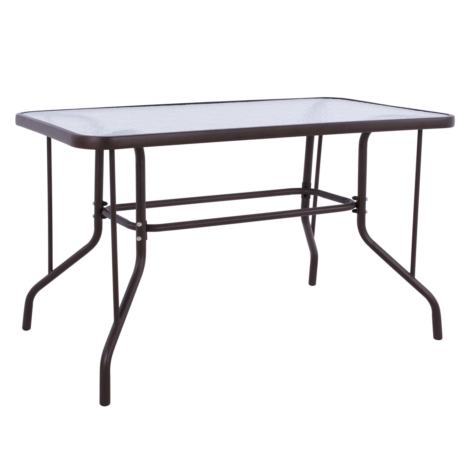 trapezi-fb9502002-metalliko-kafe-me-gyal ΤΡΑΠΕΖΙ ADAM HM5020.02 ΜΕΤΑΛΛΙΚΟ ΚΑΦΕ ΜΕ ΓΥΑΛΙΝΗ ΕΠΙΦΑΝΕΙΑ 110Χ60Χ71Υεκ. - Image 1