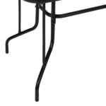 ΤΡΑΠΕΖΙ ADAM HM5020.03 ΜΕΤΑΛΛΙΚΟ ΜΑΥΡΟ ΜΕ ΓΥΑΛΙΝΗ ΕΠΙΦΑΝΕΙΑ 110Χ60Χ71Υεκ. - Image 6