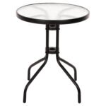 ΤΡΑΠΕΖΙ LIMA Φ60x68Υεκ. ΜΕΤΑΛΛΙΚΟ ΜΑΥΡΟ ΜΕ ΓΥΑΛΙΝΗ ΕΠΙΦΑΝΕΙΑ HM5079.03 - Image 3