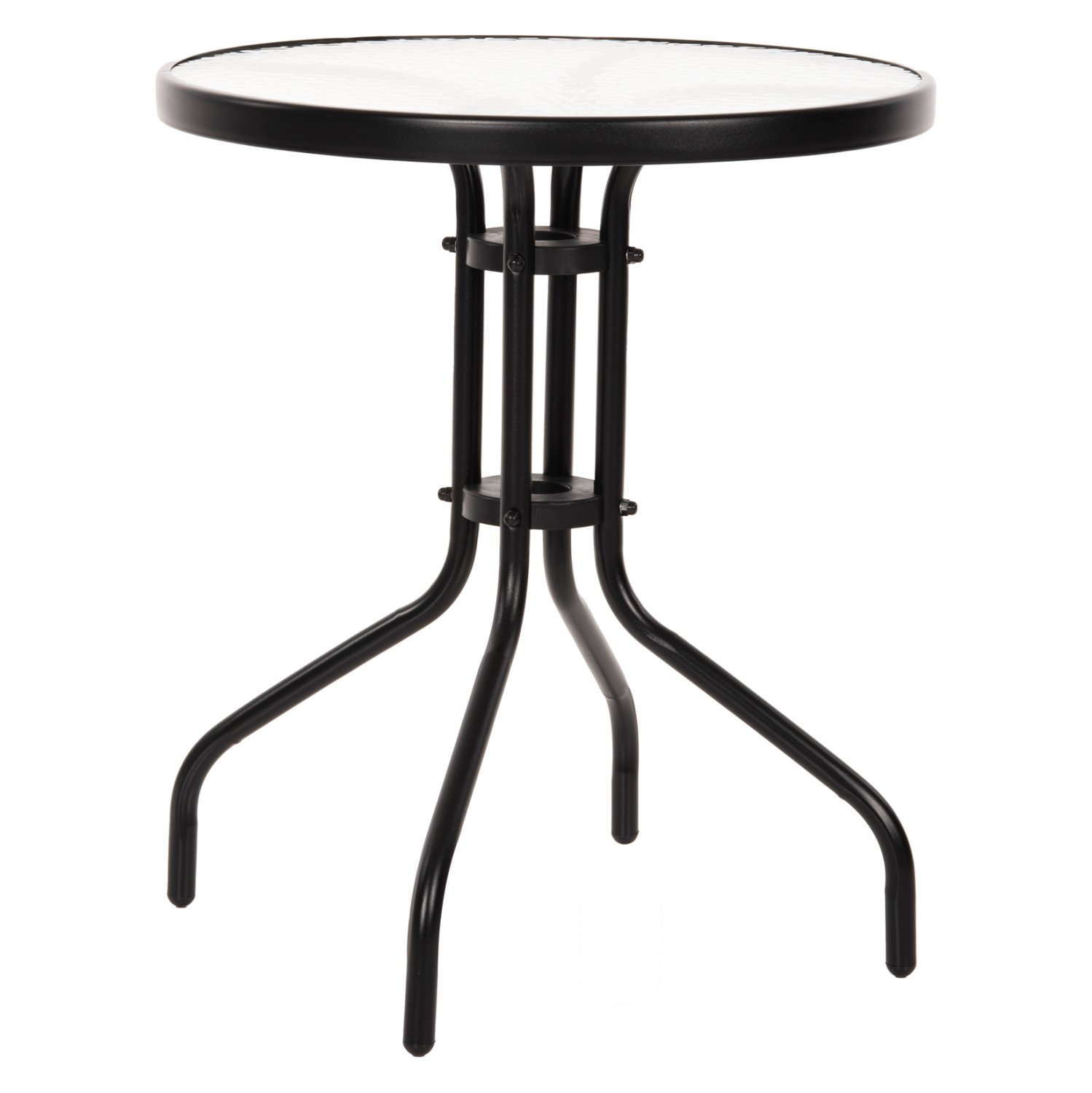 trapezi-fb9507903-metalliko-mayro-me-gya ΤΡΑΠΕΖΙ LIMA Φ60x68Υεκ. ΜΕΤΑΛΛΙΚΟ ΜΑΥΡΟ ΜΕ ΓΥΑΛΙΝΗ ΕΠΙΦΑΝΕΙΑ HM5079.03 - Image 1