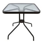 ΤΡΑΠΕΖΙ ΕΞΩΤ.ΧΩΡΟΥ FIGO HM5036.02 ΜΕΤΑΛΛΟ ΚΑΦΕ- ΓΥΑΛΙΝΗ ΕΠΙΦΑΝΕΙΑ 70Χ70Χ72Υεκ - Image 3