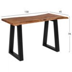 ΤΡΑΠΕΖΙ ΚΟΝΣΟΛΑ MONTANA 4εκ.ΠΑΧΟΣ ΜΑΣΙΦ ΞΥΛΟ ΑΚΑΚΙΑΣ ΦΥΣΙΚΟ HM8339.11 130x45x78Y εκ. - Image 2