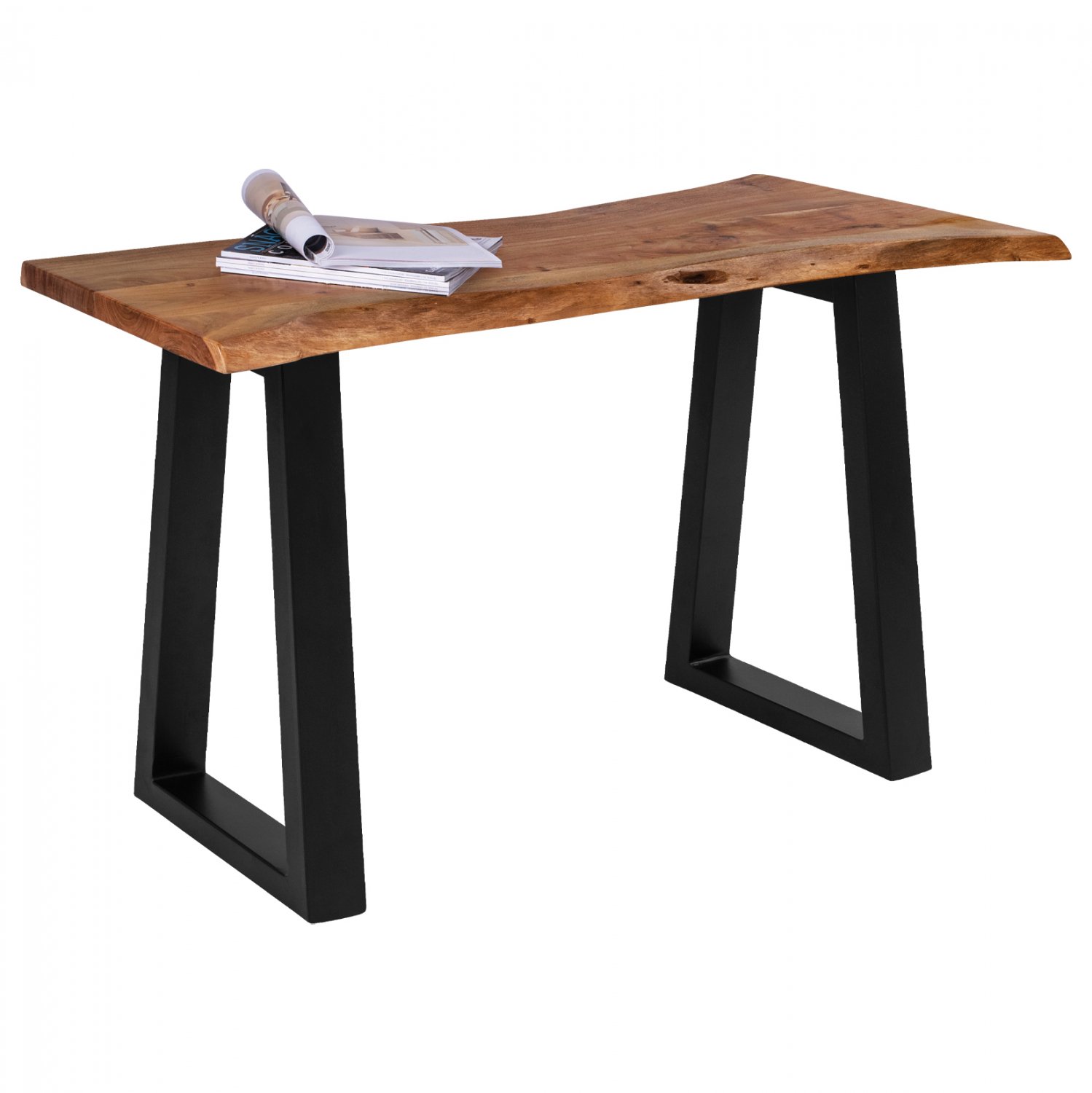 trapezi-konsola-4ekpachos-masif-xylo-aka ΤΡΑΠΕΖΙ ΚΟΝΣΟΛΑ MONTANA 4εκ.ΠΑΧΟΣ ΜΑΣΙΦ ΞΥΛΟ ΑΚΑΚΙΑΣ ΦΥΣΙΚΟ HM8339.11 130x45x78Y εκ. - Image 1