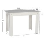 ΤΡΑΠΕΖΙ ΚΟΥΖΙΝΑΣ 110x80x77Υεκ. ΛΕΥΚΟ HM2428.03 - Image 2