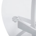 ΤΡΑΠΕΖΙ ΚΟΥΖΙΝΑΣ ΣΤΡΟΓΓΥΛΟ ΜΕΤΑΛ. JAFARU ΛΕΥΚΟ-ΓΥΑΛΙ ΑΣΦΑΛΕΙΑΣ Φ90X75Yεκ.HM8499.03 - Image 4