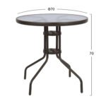 ΤΡΑΠΕΖΙ LIMA Φ70Χ70Υεκ. ΜΕΤΑΛΛΙΚΟ ΚΑΦΕ ΜΕ ΓΥΑΛΙΝΗ ΕΠΙΦΑΝΕΙΑ HM5146.02 - Image 2