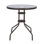 ΤΡΑΠΕΖΙ LIMA Φ70Χ70Υεκ. ΜΕΤΑΛΛΙΚΟ ΚΑΦΕ ΜΕ ΓΥΑΛΙΝΗ ΕΠΙΦΑΝΕΙΑ HM5146.02 - Image 3