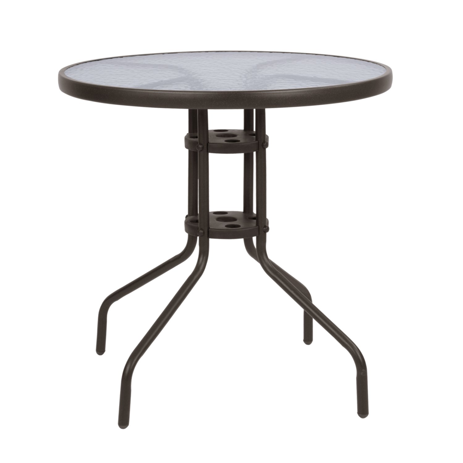 trapezi-lima-f70ch70yek-metalliko-kafe-m ΤΡΑΠΕΖΙ LIMA Φ70Χ70Υεκ. ΜΕΤΑΛΛΙΚΟ ΚΑΦΕ ΜΕ ΓΥΑΛΙΝΗ ΕΠΙΦΑΝΕΙΑ HM5146.02 - Image 1