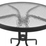 ΤΡΑΠΕΖΙ LIMA Φ70Χ70Υεκ.ΜΕΤΑΛΛΙΚΟ ΓΚΡΙ ΜΕ ΓΥΑΛΙΝΗ ΕΠΙΦΑΝΕΙΑ HM5146.01 - Image 4