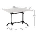 ΤΡΑΠΕΖΙ MARBLER ΜΕ ΔΙΣΤΗΛΗ ΒΑΣΗ ΑΠΟ ΜΑΝΤΕΜΙ HM5612 ΜΕ ΜΑΡΜΑΡΟ 110Χ70Χ72,5Υ εκ. - Image 2